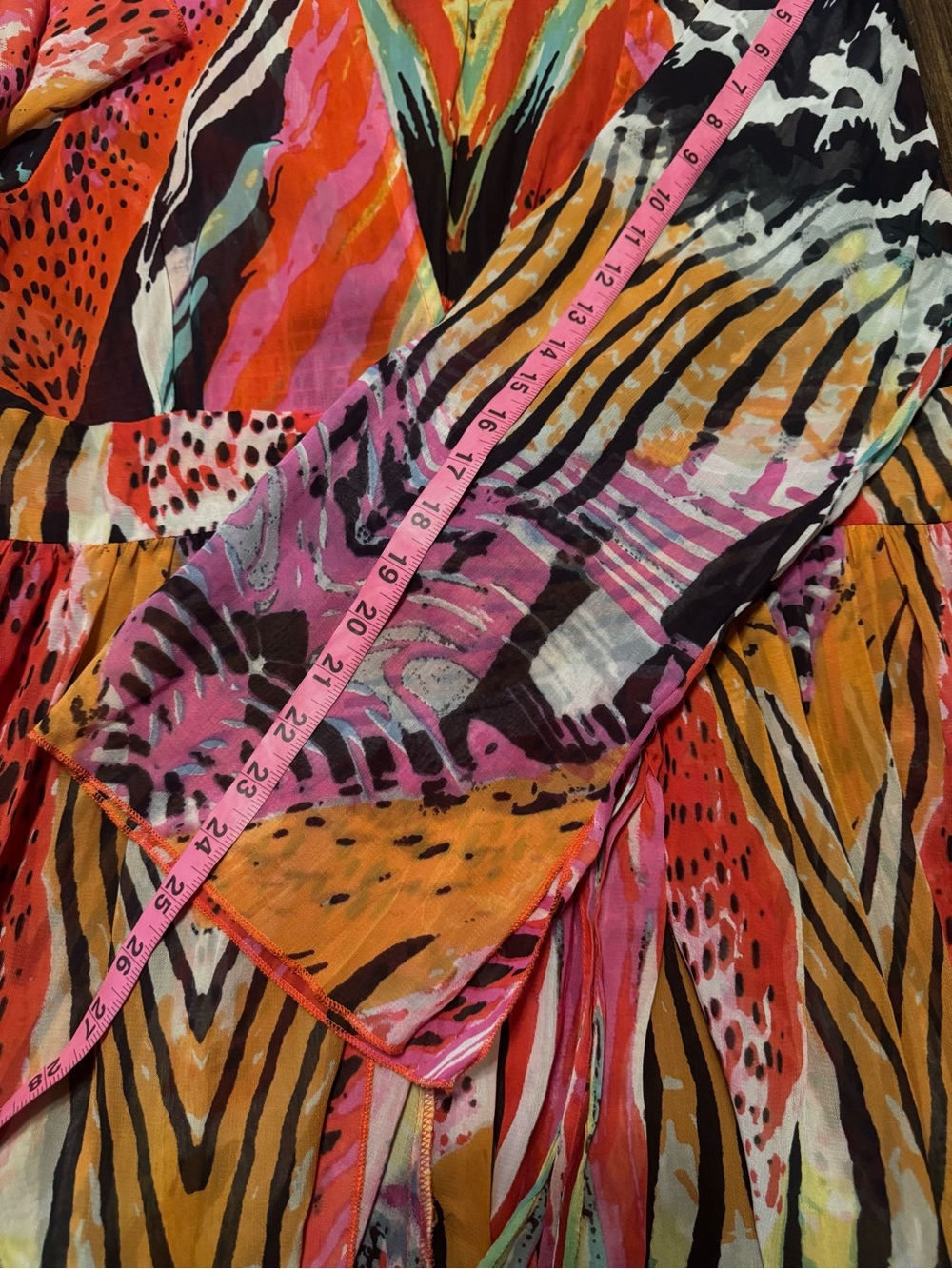 The Pyramid Collection Women’s XL Topper sheer Multicolor Rayon Kimono beach. - Picture 11 of 11